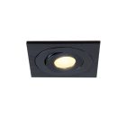 Rona square adjustable porch spotlight, IP44, dimmable, black