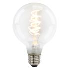 Dimmable E27 LED bulb, Tuelo, G95, 4w, transparent glass, 2700k