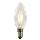Dimmable Olucia E14 LED candle bulb Tuelo, 2W, 2700K