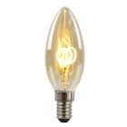 Dimmable Olucia E14 LED candle bulb Tuelo, amber, 2W, 2200K