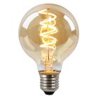 Dimmable Olucia E27 LED filament bulb Tuelo, amber, G80, 4W, 2200K