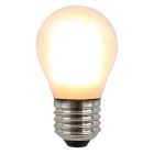 Dimmable Olucia E27 LED filament bulb Carel, P45, 5W, 2700K