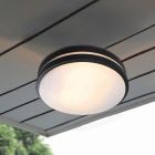 Plastic outdoor light black, James, IP44