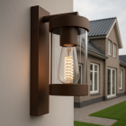 Modern outdoor light rust coloured, Musa, IP44