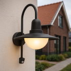 Classic outdoor wall light with motion sensor black, Rolin, IP54