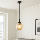 Retro pendant light amber, Rifka