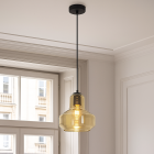 Design pendant light amber, Sabina