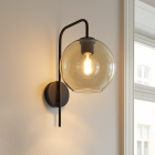 Design wall light amber, Giada, with switch
