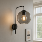 Design wall light grey, Giada, with switch