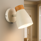 Rustic wall light beige, Freddie, with switch