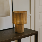 Rustic table lamp brown, Sanny, with switch