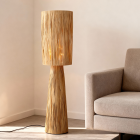 Paper floor lamp brown, Daisy, with switch