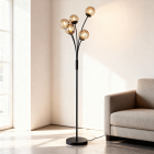Design floor lamp amber, Stacy, with switch