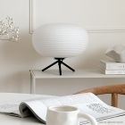 Modern table lamp white, Davide, with switch
