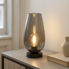 Design table lamp grey, Andy, with switch