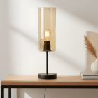 Modern table lamp amber, Gaya, with switch