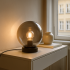 Modern table lamp grey, Dolf, with switch