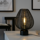 Modern table lamp black, Lesly, with switch