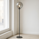 Design floor lamp grey, Dolf, with switch