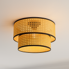 Rattan ceiling light brown, Kirsten