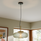 Retro pendant light green, Johnson