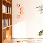 Design floor lamp pink, Remo, with switch
