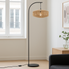 Rustic floor lamp brown, Selena, with switch