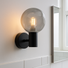 Modern bathroom wall light black, Amer, IP44