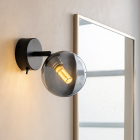 Modern bathroom wall light black, Amer, IP44