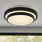 Modern bathroom ceiling light black, Jaro, 12W, 3000K LED, IP44