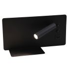 Modern wall light black, Stanley, 10W, 4000K LED, with switch