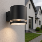 Modern solar outdoor wall light black, Tommy, 1W, 2700K LED, IP54