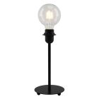 Black table lamp without shade metal, Eileen, with switch