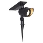 Aluminium solar garden spike light black, Ancilla, 0,064W, 3000K LED, IP44