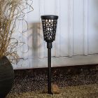 Plastic solar garden spike light black, Amresh, 0,03W, 3000K LED, IP44