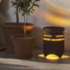 Plastic outdoor table lamp brown, Aidan, 0,3W, 3000K LED, IP44