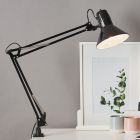 Metal clip spotlight black, Katharina, with switch