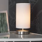 Fabric table lamp white, Merinde, with switch