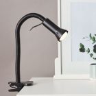 Plastic clip spotlight black, Kalina, with switch