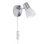 Metal wall light chrome, Alaya, with switch