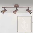 Metal ceiling spotlight copper, Rieko