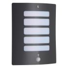 Metal outdoor wall light with motion sensor anthracite, Alea, IP44