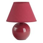 Ceramic table lamp red, Pilar, with switch