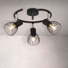 Industrial ceiling spotlight black, Adama