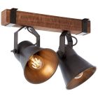 Wood ceiling spotlight black, Audrey