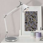 Design desk lamp chrome, Luuke, with switch