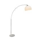 Modern arc floor lamp chrome, Ariana, with switch