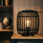 Wood table lamp black, Brain