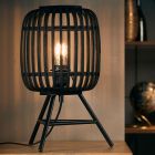 Wood table lamp black, Brain