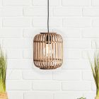 Wood pendant light brown, Brain